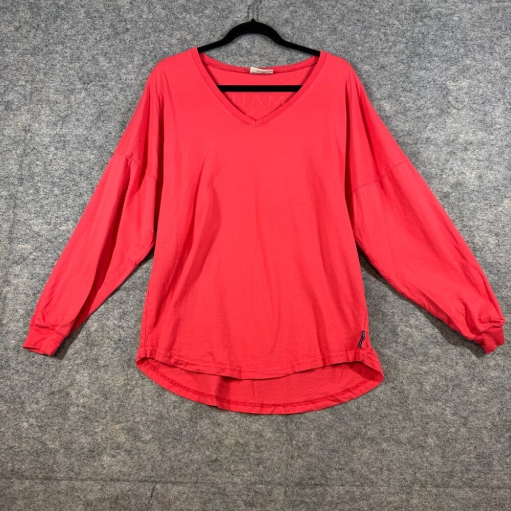 Spirit Jersey Maui Beach Club Hawaii Coral Long Sleeve Top Size M Relaxed Fit - Picture 6 of 13